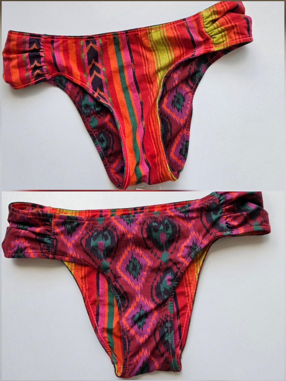 Nwt Salinas Rio De Janero Ikat Aztec Revesible Bikini Bottoms